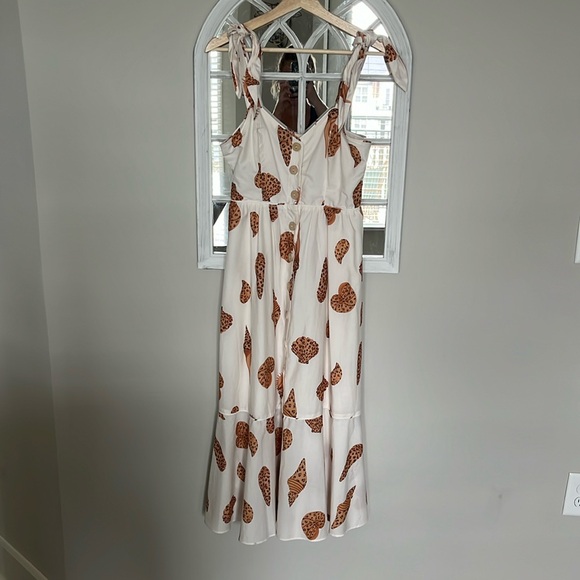 FARM RIO Cheetah Seashell Midi Dress (Size Small) - Picture 3 of 5